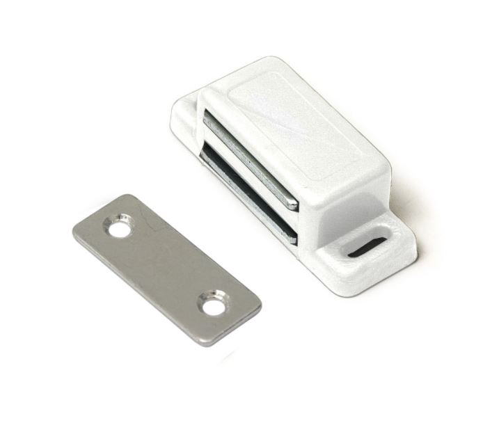 Magneetsnapper 4 kg metalen tegenplaat wit