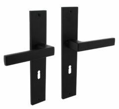 Intersteel deurkruk Hera op langschild SL56 mat zwart