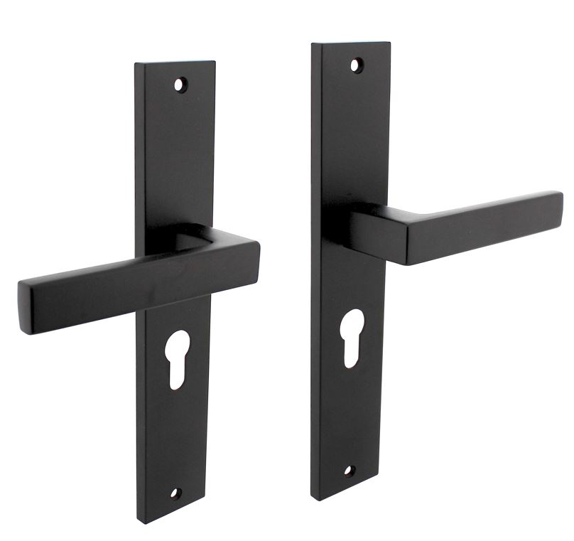 Intersteel deurkruk Hera op langschild PC55 mat zwart