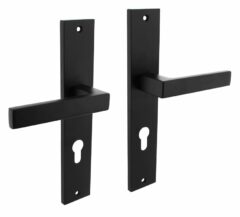 Intersteel deurkruk Hera op langschild PC72 mat zwart