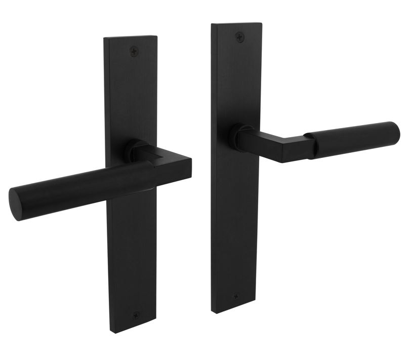 Intersteel deurkruk Bau-Stil op langschild blind mat zwart