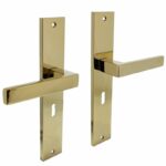 Intersteel deurkruk Hera op langschild SL56 PVD messingkleur