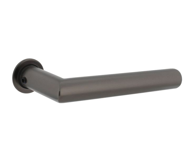 Intersteel Deurkruk Jura met platte ronde rozetten zelfklevend ø30mm antraciet grijs