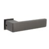 Intersteel Deurkruk Amsterdam met platte vierkante rozetten zelfklevend 30x30mm antraciet grijs