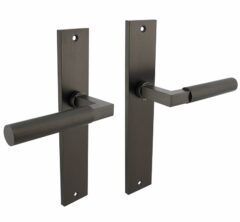 Intersteel deurkruk Bau-Stil op langschild blind antraciet grijs
