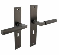 Intersteel deurkruk Bau-Stil op langschild SL56 antraciet grijs
