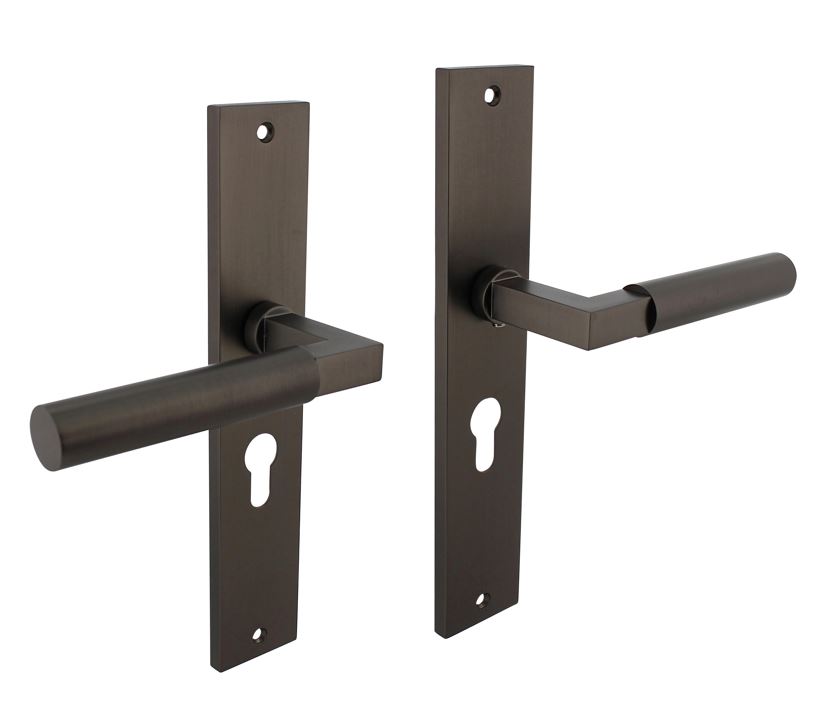 Intersteel deurkruk Bau-Stil op langschild PC55 antraciet grijs