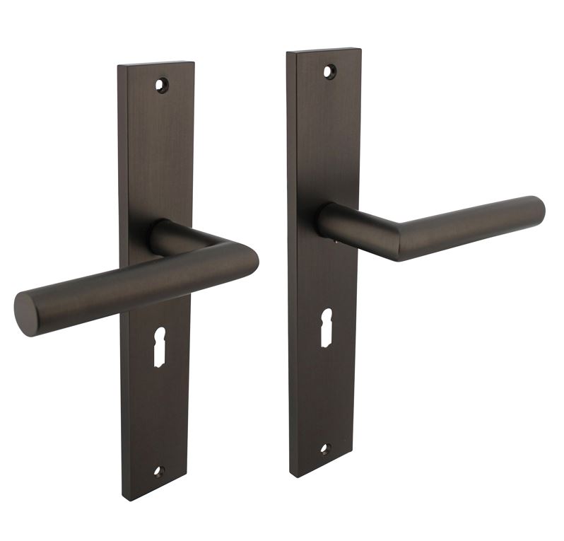 Intersteel deurkruk Bastian op langschild SL56 antraciet grijs