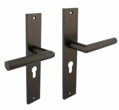 Intersteel deurkruk Bastian op langschild PC55 antraciet grijs