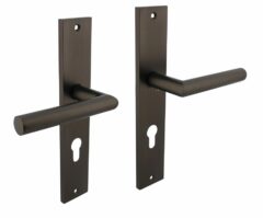 Intersteel deurkruk Bastian op langschild PC72 antraciet grijs