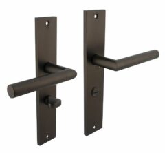 Intersteel deurkruk Bastian op langschild WC63/8 antraciet grijs