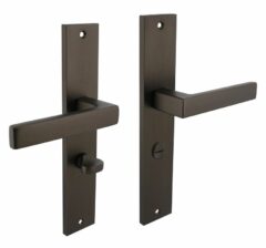 Intersteel deurkruk Hera op langschild WC63/8 antraciet grijs