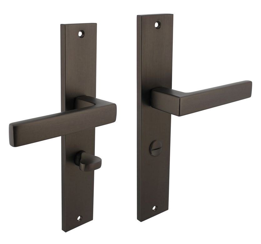 Intersteel deurkruk Hera op langschild WC63/8 antraciet grijs