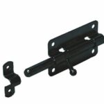 Plaatgrendel 100x50 mm slaat zwart verzinkt