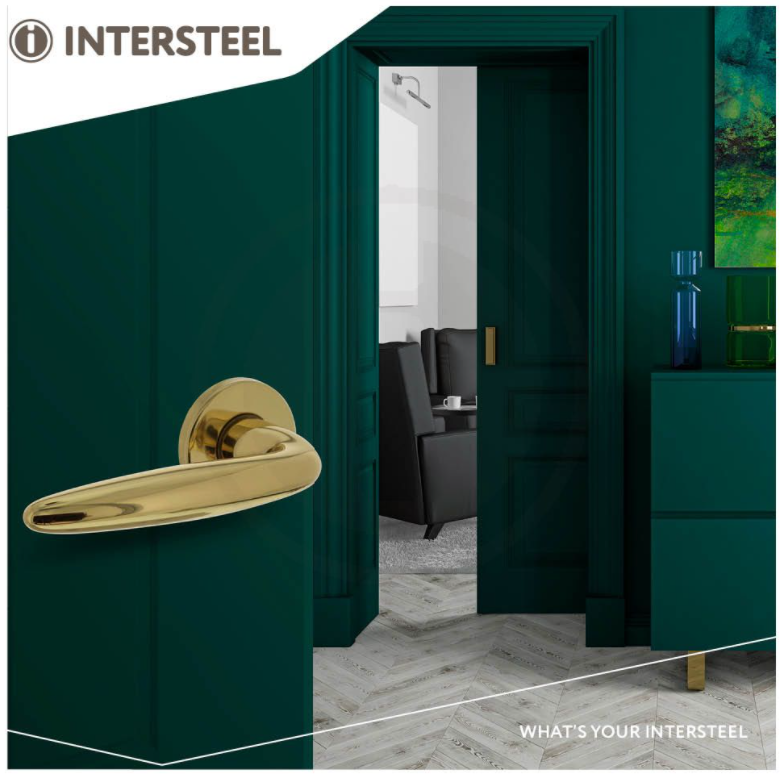 Intersteel deurklink Sigaar messing gelakt - Afbeelding 3