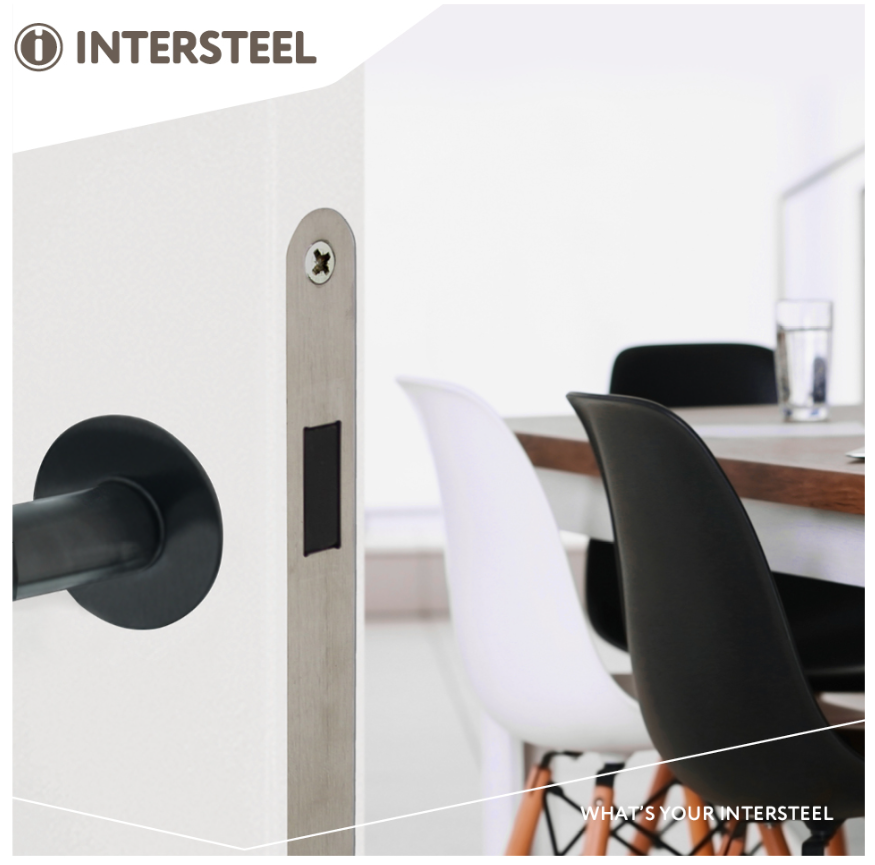 Intersteel Magneet badkamer/toilet slot 63/8mm met rvs voorplaat 20x175 mm - Afbeelding 4