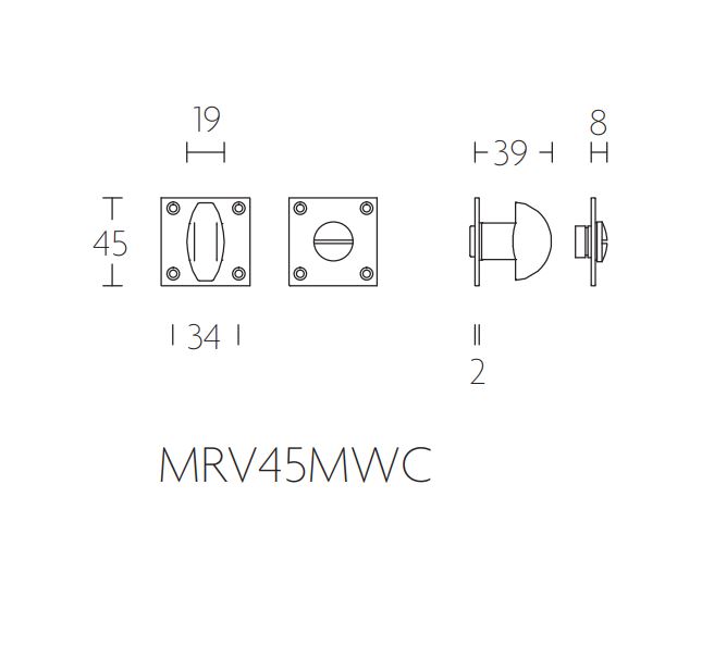 Toiletgarnituur Timeless MRV45MWC8 Glans Nikkel