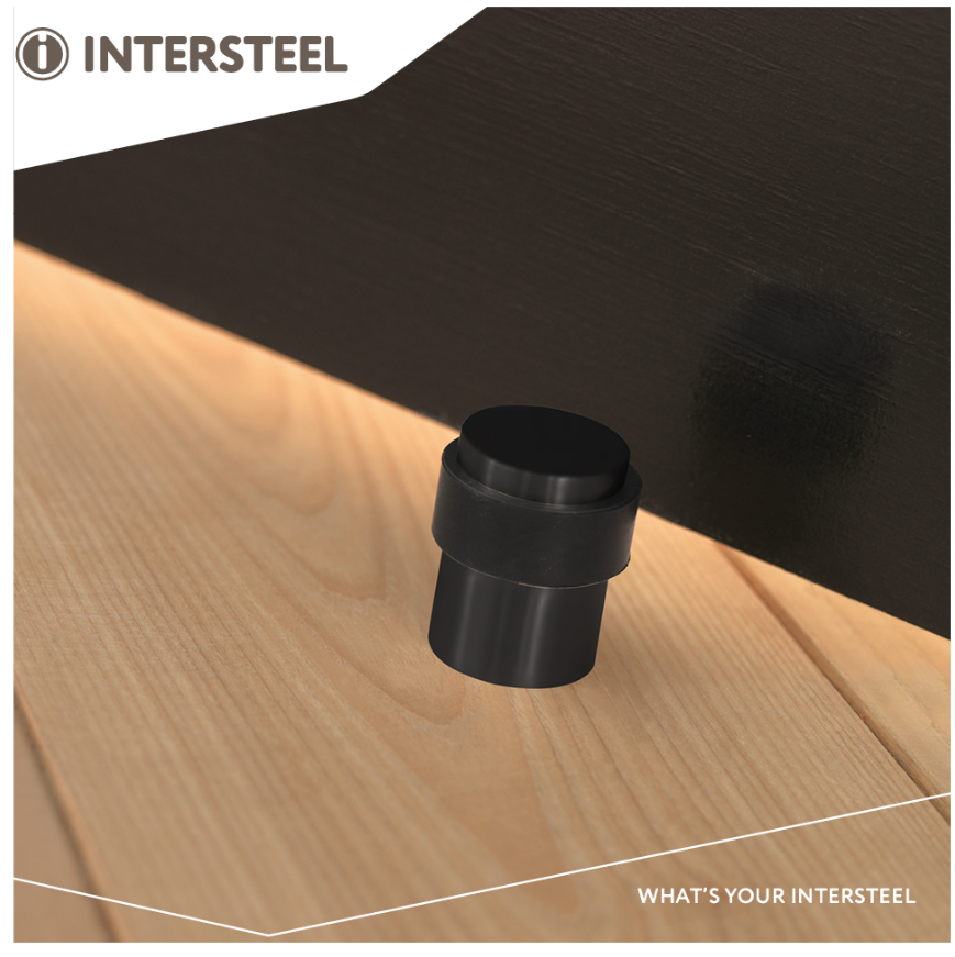 Intersteel deurstop Vloermontage ø30x40mm zwart - Afbeelding 3