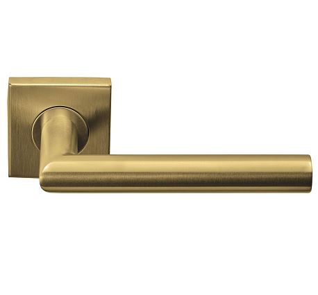 Deurkruk BASIC LBII-19BSQR53 op geveerd rozet PVD mat goud