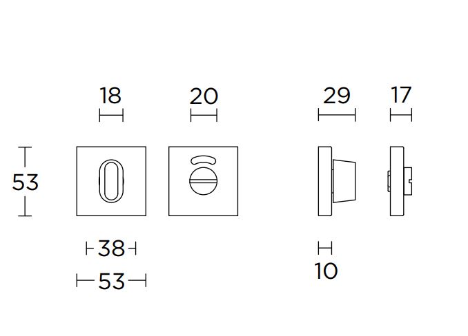 Toiletgarnituur BASIC BSQWC53 mat Zwart