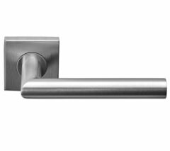 Deurkruk BASIC LBII-19BSQR53 op geveerd rozet mat RVS