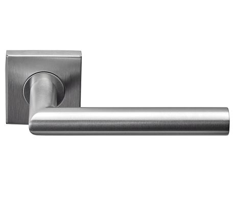 Deurkruk BASIC LBII-19BSQR53 op geveerd rozet mat RVS