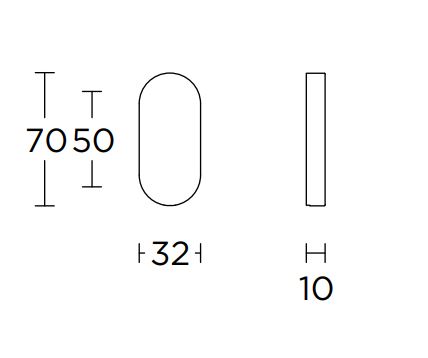 Blind Plaatje Ovaal BASIC LBB32 mat RVS