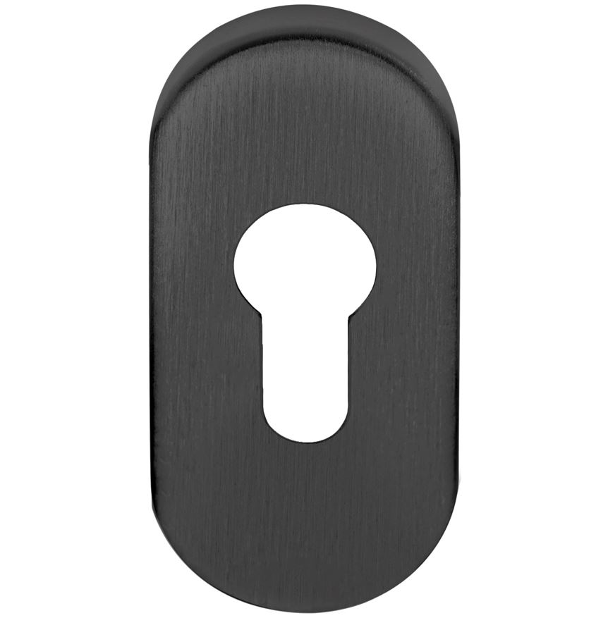 Cilinderplaatje Ovaal BASIC LBY32 mat Zwart