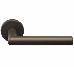 Deurkruk BASIC LBII-19 op ronde rozet Donker Brons