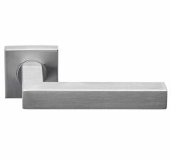 Deurkruk BASIC BSQ1-G op vierkant rozet Mat RVS