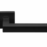 Deurkruk BASIC BSQ1-G op vierkant rozet Mat Zwart
