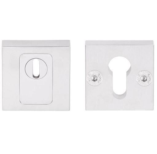 SQUARE LSQVEIL-C-KT SKG3 Veiligheid-rozet vierkant + kerntrekbeveiliging RVS Gepolijst