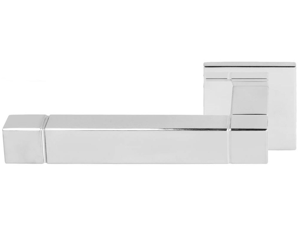 Gatdeel Links Deurkruk SQUARE JB100 ongeveerd op rozet RVS Gepolijst