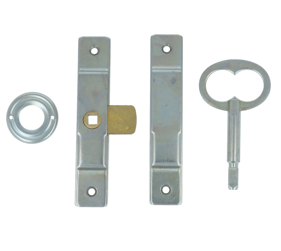 Complete set haakslot opbouwbevestiging verzinkt