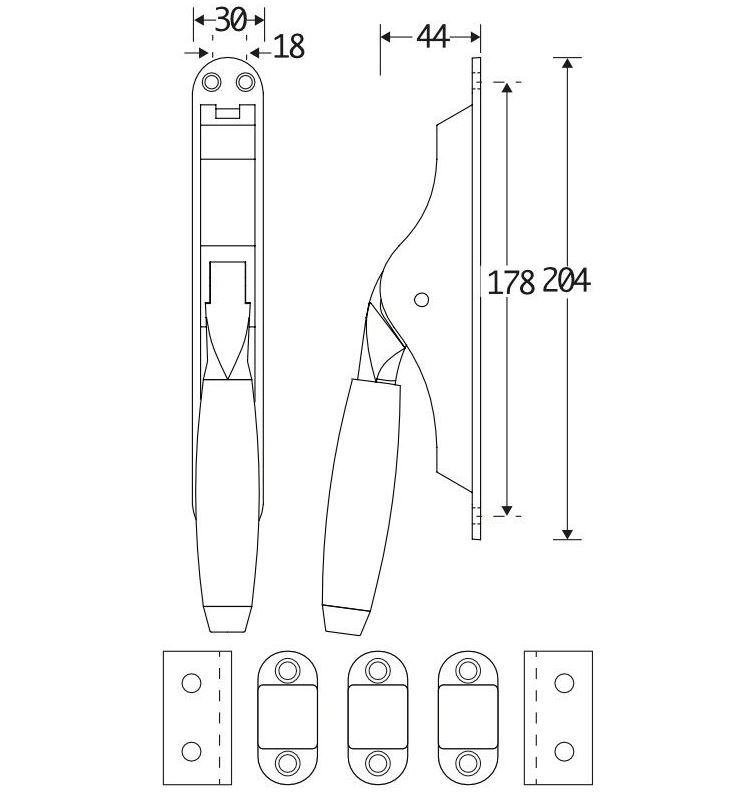 Pomp-espagnolet Ton Ebben Messing Antiek Inclusief 2 Stangen
