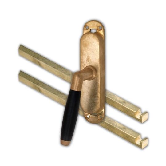 Kruk-espagnolet Ton Ebben Links Messing Antiek Inclusief 2 Stangen