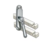 Kruk-espagnolet Afsluitbaar Linea Rechts Glans Nikkel Inclusief 2 Stangen