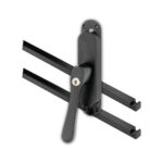 Kruk-espagnolet Afsluitbaar Linea Links Mat Zwart Inclusief 2 Stangen