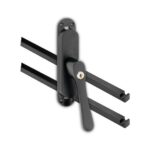 Kruk-espagnolet Afsluitbaar Linea Rechts Mat Zwart Inclusief 2 Stangen