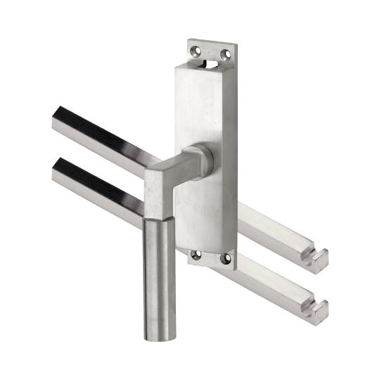 Kruk-espagnolet Bauhaus Links Mat Nikkel Ongelakt Inclusief 2 Stangen