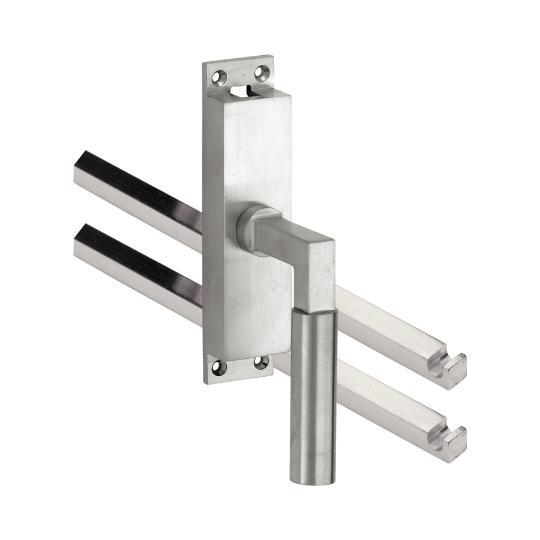 Kruk-espagnolet Bauhaus Rechts Mat Nikkel Ongelakt Inclusief 2 Stangen