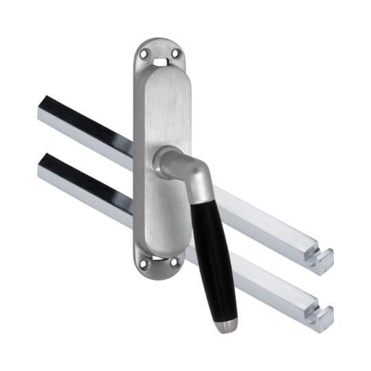 Kruk-espagnolet Ton Ebben Rechts Mat Chroom Inclusief 2 Stangen