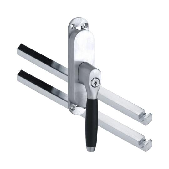 Kruk-espagnolet Afsluitbaar Ton Ebben Rechts Mat Chroom Inclusief 2 Stangen