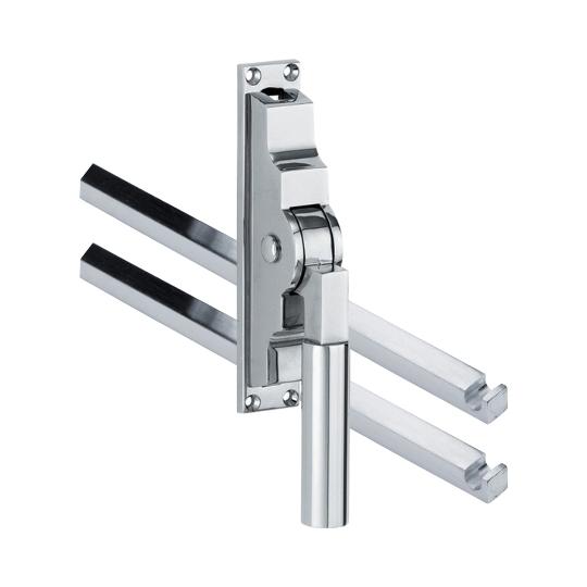 Pomp-espagnolet Bauhaus Glans Chroom Inclusief 2 Stangen