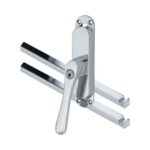 Kruk-espagnolet Afsluitbaar Linea Links Glans Chroom Inclusief 2 Stangen