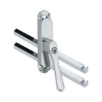 Kruk-espagnolet Afsluitbaar Linea Rechts Glans Chroom Inclusief 2 Stangen