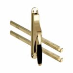 Pomp-espagnolet Ton Ebben Messing Gelakt Inclusief 2 Stangen