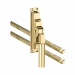 Pomp-espagnolet Bauhaus Messing Ongelakt Inclusief 2 Stangen