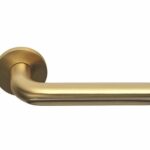 Deurkruk ECLIPSE DR101-G op rozet PVD mat goud