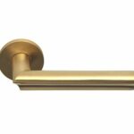 Deurkruk ECLIPSE DR102-G op rozet PVD mat goud